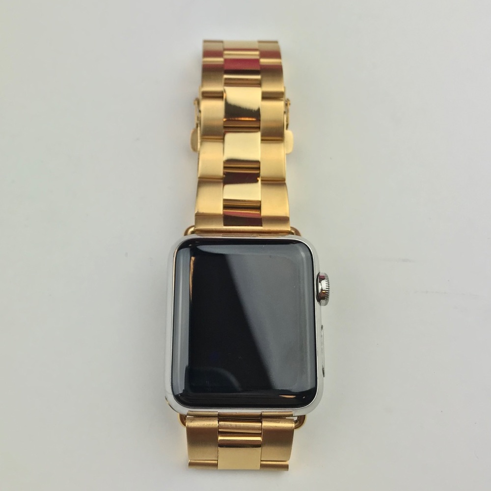 Stainless steel gold Apple Watch band for 38 mm
